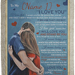Personalized To My Girlfriend Blanket, White, Cozy Plush Fleece Blanket - 50x60