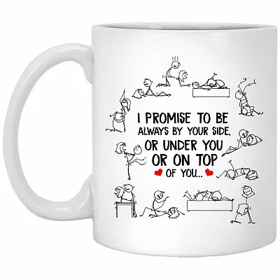 I Promise To Be Always By Your Side, White, 11 oz. White Mug