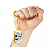 To My Dear Amazing Man Everything In My Life Has Led Me To You Couple In Love Saying Quote Dog Tag Necklace - Dog Tag (Gold Plated)