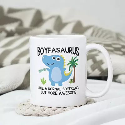 Alternative view of Boy-fasaurus Like A Normal Boyfriend But More Awesome Coffee Mug - Dinosaur Mug For Boyfriend