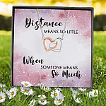 9Th. Distance Means So Little message card(4) Interlocking Hearts Necklace 7