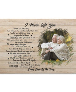 Personalized Photo Couple Memorial Framed Canvas - I Never Left You I Watch You Every Day Unframed Poster, White, 0.75'' Framed Canvas