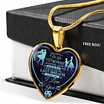 To My Wife If I Had To Choose Between Loving You And Breathing I Love You Heart Pendant Necklace - Heart Luxury Necklace (Gold Plated)