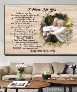 Alternative view of Personalized Photo Couple Memorial Framed Canvas - I Never Left You I Watch You Every Day Unframed Poster