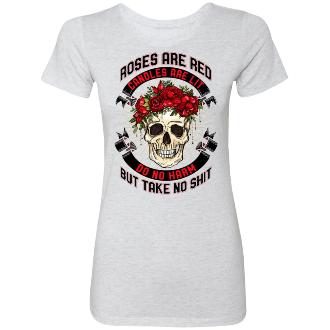 Roses Ladies Tshirt, Heather White, Premium Ladies T-Shirt