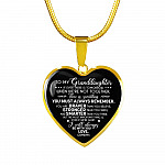 To My Granddaughter If Ever There Is Tomorrow When We're Not Together Love Grandma Heart Pendant Necklace - Heart Luxury Necklace (Gold Plated)