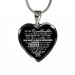 To My Granddaughter If Ever There Is Tomorrow When We're Not Together Love Grandma Heart Pendant Necklace - Heart Luxury Necklace (Silver)