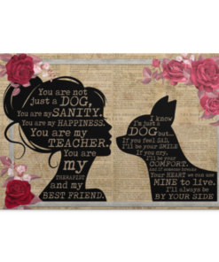 Chihuahua You Are Not Just A Dog You Are My Sanity Framed Canvas Prints - Unframed Poster - Home Decor Wall Art, White, 0.75'' Framed Canvas