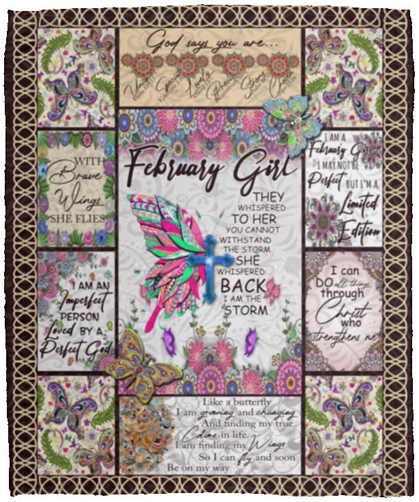 February Girl Fleece, White, Cozy Plush Fleece Blanket - 50x60