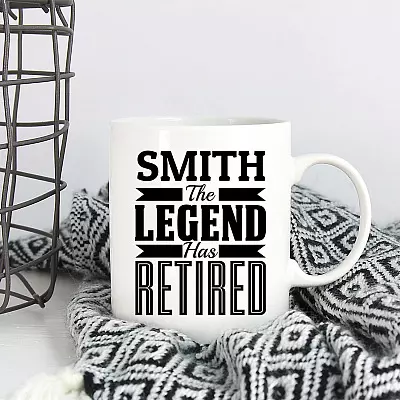 Alternative view of Personalized The Legend Has Retired Coffee Mug - Beer Stein - Water Bottle - Color Changing Mug - Retired Mug