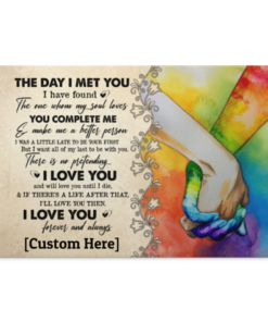 Personalized LGBT The Day I Met You I Have Found The One Whom My Soul Loves Framed Canvas Prints - Unframed Poster, White, 0.75'' Framed Canvas