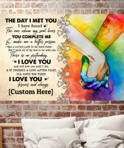 Alternative view of Personalized LGBT The Day I Met You I Have Found The One Whom My Soul Loves Framed Canvas Prints - Unframed Poster