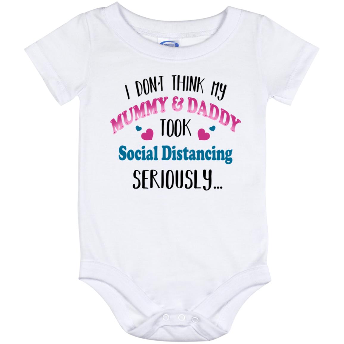 I Don't Think My Mummy And Daddy, White, Baby Onesie - 12 Month