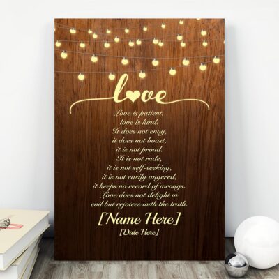 Alternative view of Customized Love Is Patient Gallery Wrapped Framed Canvas Prints - Unframed Poster - Home Decor Wall Art