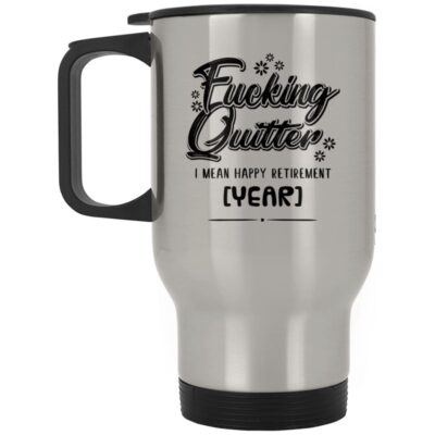 14 oz. Silver Travel Mug