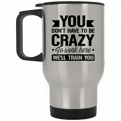 14 oz. Silver Travel Mug