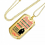 My Husband Is My Best Friend My Greatest Support Through Good Times and Bad Dog Tag Pendant Necklace - Dog Tag (Gold Plated)