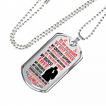 My Husband Is My Best Friend My Greatest Support Through Good Times and Bad Dog Tag Pendant Necklace - Dog Tag (Silver)