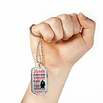 My Husband Is My Best Friend My Greatest Support Through Good Times and Bad Dog Tag Pendant Necklace - Dog Tag (Silver)