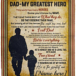 Personalized to My Dad, White, Cozy Plush Fleece Blanket - 50x60
