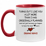 AM11OZ Accent Mug, White/Red, 11 oz. Accent Mug