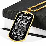 To My Nephew If Ever There Is Tomorrow When We're Not Together Luxury Dog Tag Pendant Necklace - Nephew Gifts - Dog Tag (Gold Plated) To My Nephew If Ever There Is Tomorrow When We're Not Together Luxury Dog Tag Pendant Necklace - Nephew Gifts - Dog Tag (Gold Plated)