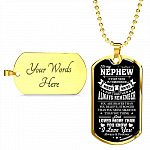 To My Nephew If Ever There Is Tomorrow When We're Not Together Luxury Dog Tag Pendant Necklace - Nephew Gifts - Dog Tag (Gold Plated) To My Nephew If Ever There Is Tomorrow When We're Not Together Luxury Dog Tag Pendant Necklace - Nephew Gifts - Dog Tag (Gold Plated)