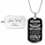 To My Nephew If Ever There Is Tomorrow When We're Not Together Luxury Dog Tag Pendant Necklace - Nephew Gifts - Dog Tag (Silver) To My Nephew If Ever There Is Tomorrow When We're Not Together Luxury Dog Tag Pendant Necklace - Nephew Gifts - Dog Tag (Silver)