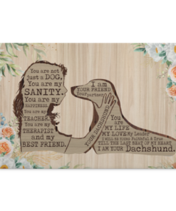 Dachshund You Are Not Just A Dog You Are My Sanity I Am Your Dachshund Framed Canvas Prints - Unframed Poster, White, 0.75'' Framed Canvas