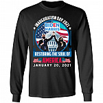 Biden Harris Restore Hoodie, Black, Long Sleeve