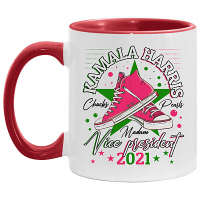 mug, White/Red, 11 oz. Accent Mug