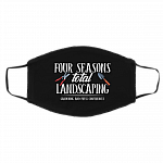 Four Season Total Landscaping Gardening Conferences Washable Reusable Custom Printed Cloth Face Mask Cover, Black, Cloth Face Cover – Medium/Large