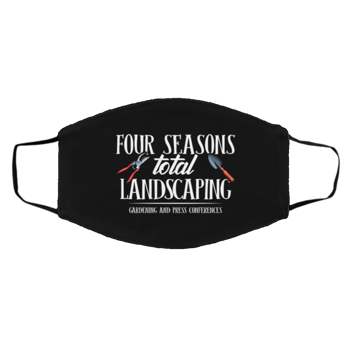 Four Season Total Landscaping Gardening Conferences Washable Reusable Custom Printed Cloth Face Mask Cover, Black, Cloth Face Cover – Medium/Large
