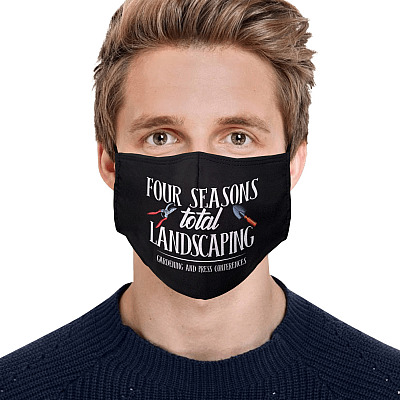 Alternative view of Four Season Total Landscaping Gardening Conferences Washable Reusable Custom Printed Cloth Face Mask Cover