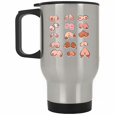 14 oz. Silver Travel Mug