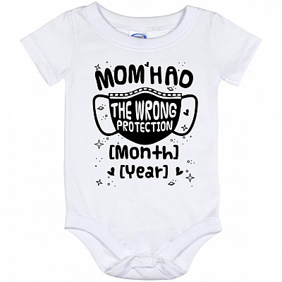 wrong mom, White, Baby Onesie - 12 Month