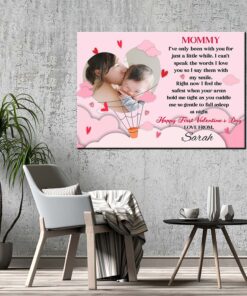 Alternative view of Personalized Photo Mommy I've Only Been with You for Just a Little While Framed Canvas - Unframed Poster