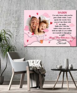 Alternative view of Personalized Photo Daddy I've Only Been with You for Just a Little While Framed Canvas - Unframed Poster