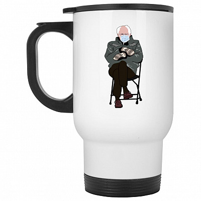 14 oz. White Travel Mug