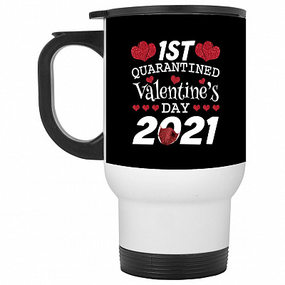 14 oz. White Travel Mug