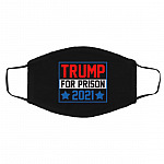 Trump For Prison 2021 Mask, Black, Cloth Face Cover – Medium/Large