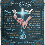 To My Wife When You Wrap Yourself Blanket, White, Cozy Plush Fleece Blanket - 50x60