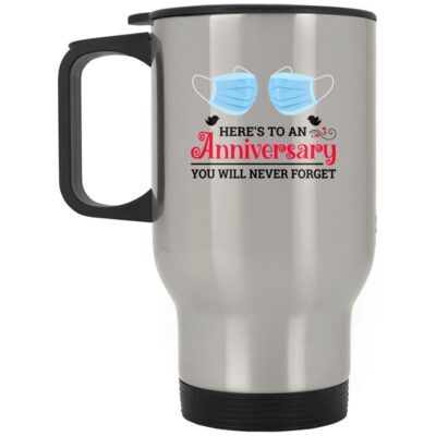 14 oz. Silver Travel Mug