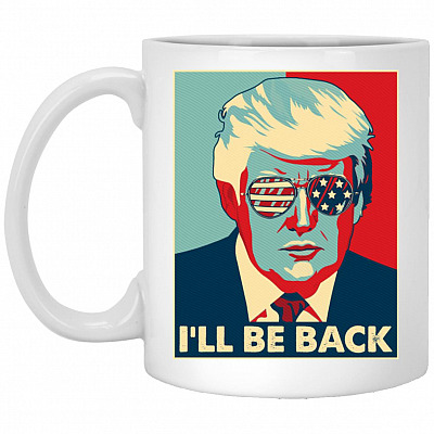 Trump I'll Be Back Ceramic Coffee Mug, White, 11 oz. White Mug