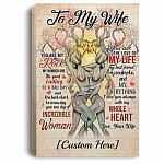 Personalized Lesbian To My Wife You Are My Rock My Number One Framed Canvas Prints - Couple LGBT Unframed Poster, White, 0.75'' Framed Canvas