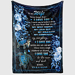 10VT. Turtle To My Wife Never Forget blanket mockup2