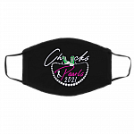 Chucks And Pearls 2021 Washable Reusable Custom Printed Cloth Face Mask Cover, Black, Cloth Face Cover – Medium/Large