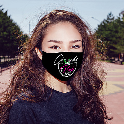 Alternative view of Chucks And Pearls 2021 Washable Reusable Custom Printed Cloth Face Mask Cover