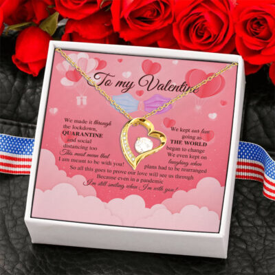 To My Valentine We Made It Our Love Will See Us Through Valentines Ideas for Her Forever Love Pendant Necklace