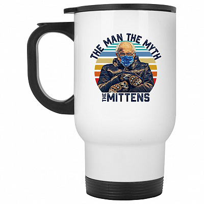 14 oz. White Travel Mug
